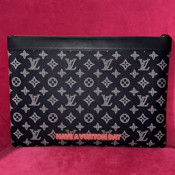 Louis Vuitton monogram ink upside down LV Apollo GM pochette pouch bag - Picture 5 of 16